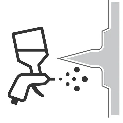 Coating spray process for die cutting molds