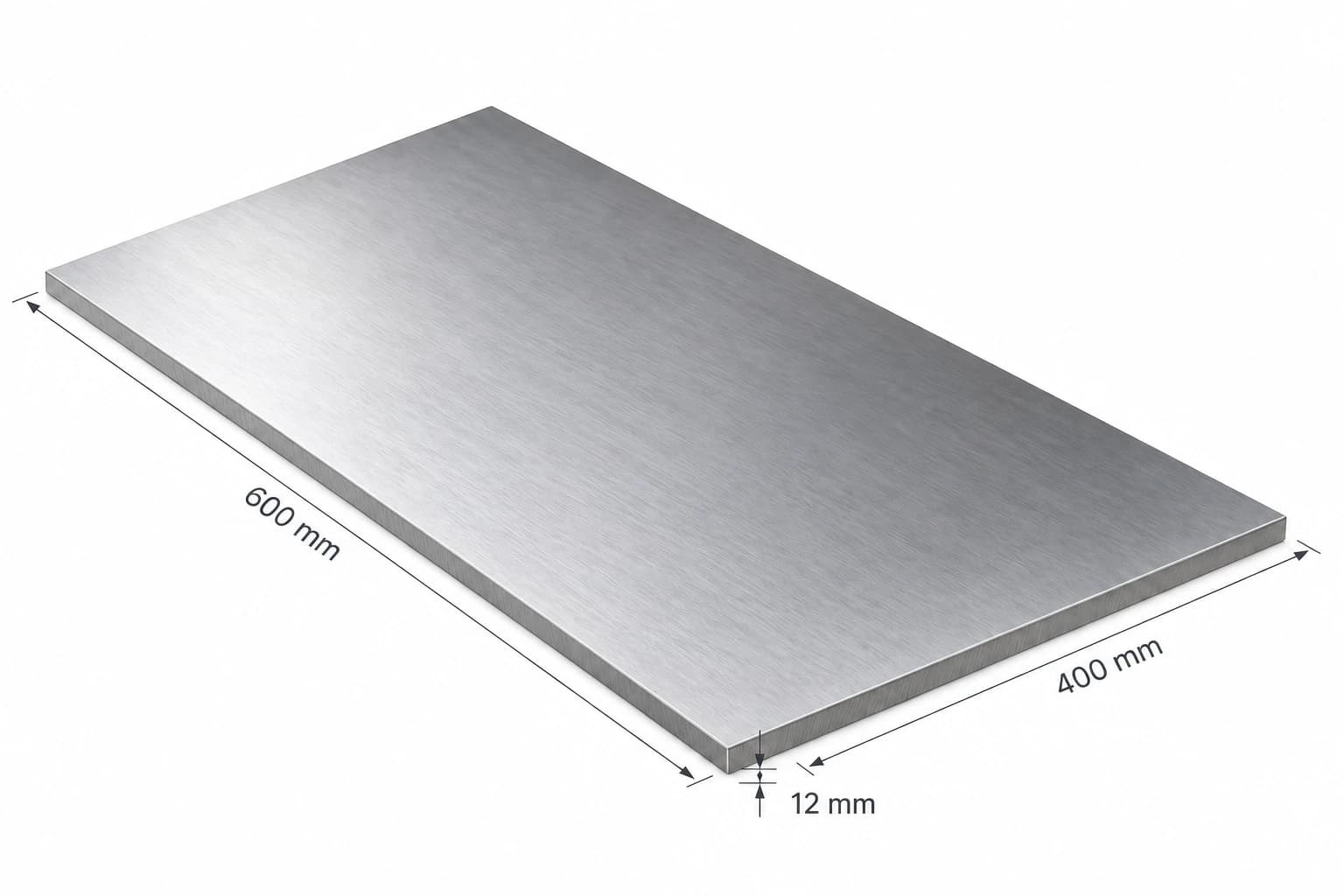 ภาพแผ่นเหล็กแม่พิมพ์แบน 600 × 400 × 12 mm