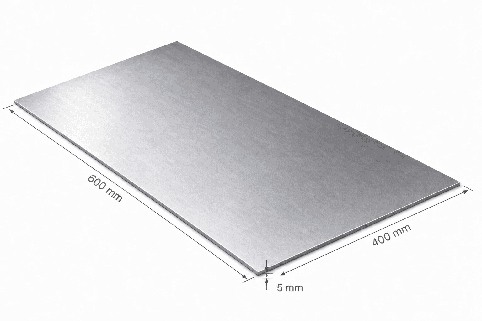 ภาพแผ่นเหล็กแม่พิมพ์แบน 600 × 400 × 5 mm