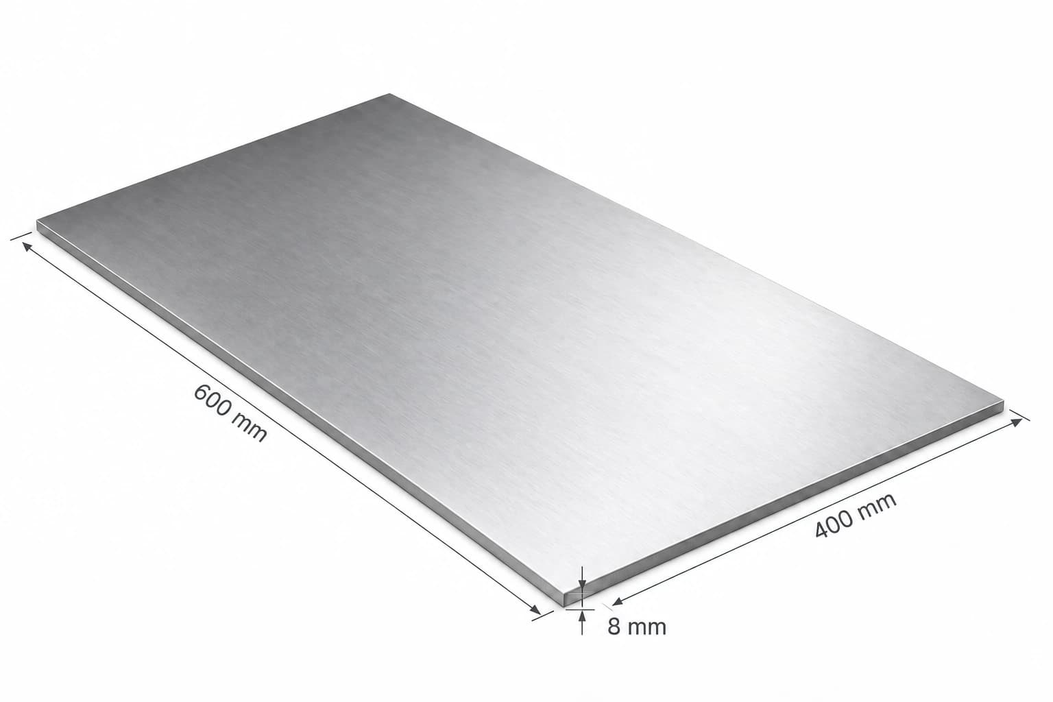 ภาพแผ่นเหล็กแม่พิมพ์แบน 600 × 400 × 8 mm